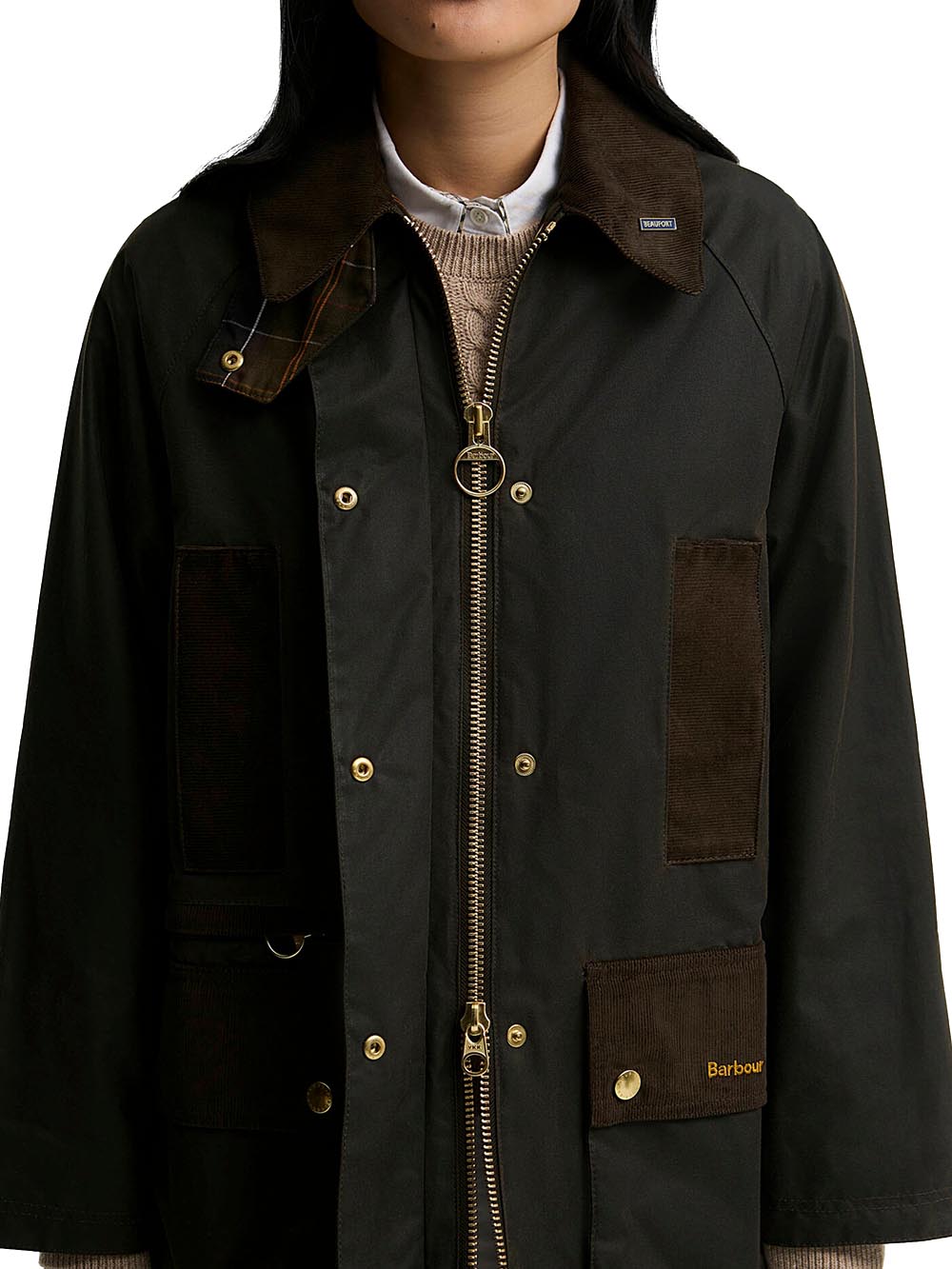 ICONS MODERN BEAUFORT WAX JKT Barbour Giubbino Donna Lwx1583 Verde oliva