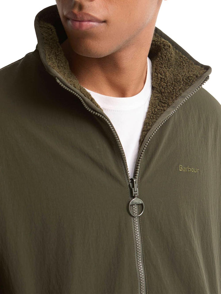 REVERSIBLE FLEECE JACKET Barbour Giubbino Uomo Mfl0195 Verde