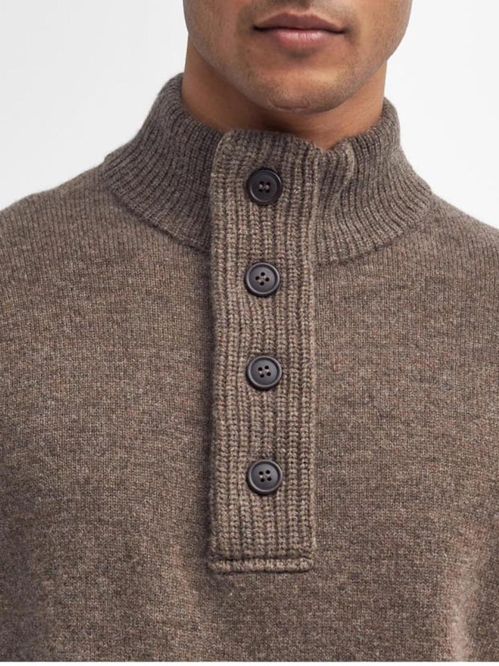 ESSENTIAL PATCH HALF ZIP Barbour Maglia Uomo Mkn0585 Marrone