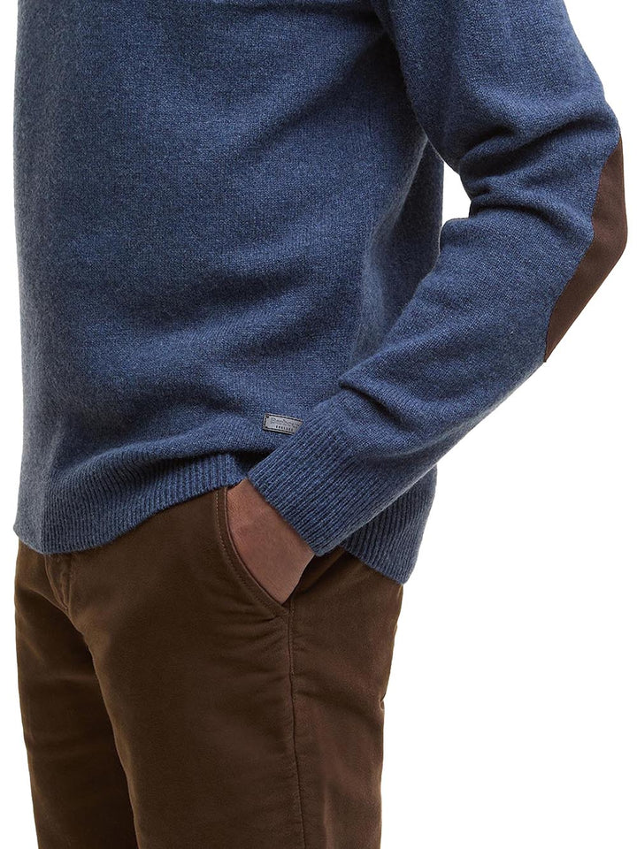 ESSENTIAL PATCH HALF ZIP Barbour Maglia Uomo Mkn0585 Avion