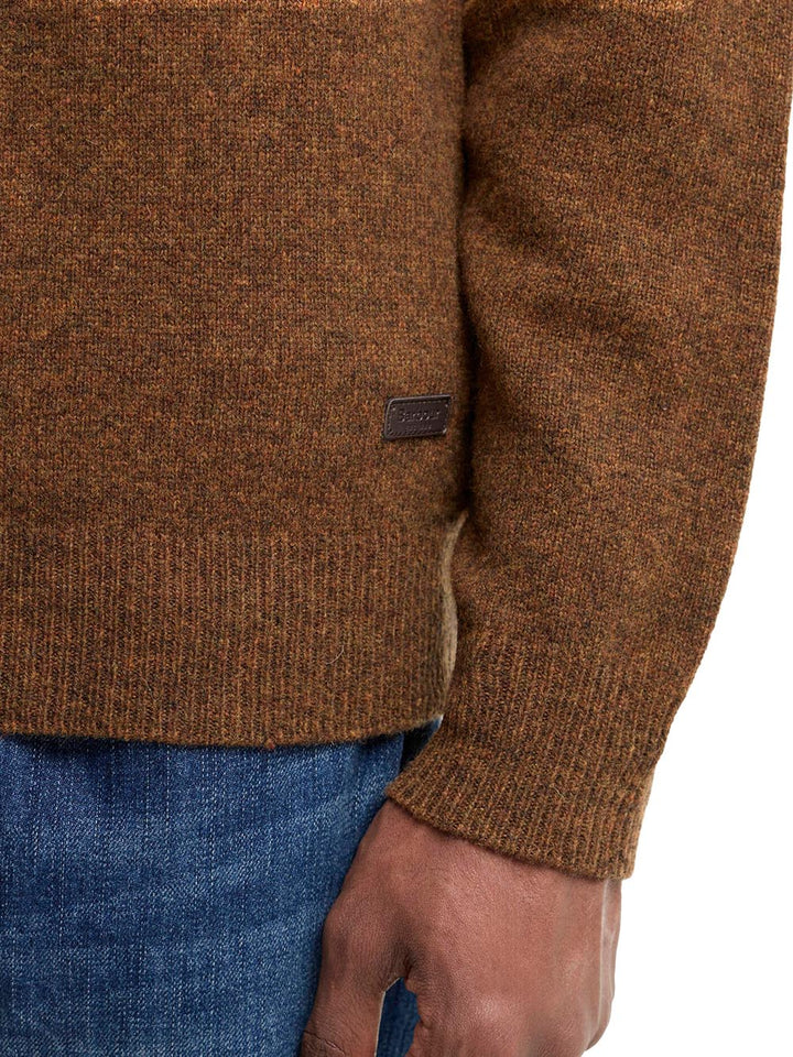 ESSENTIAL PATCH HALF ZIP Barbour Maglia Uomo Mkn0585 Marrone