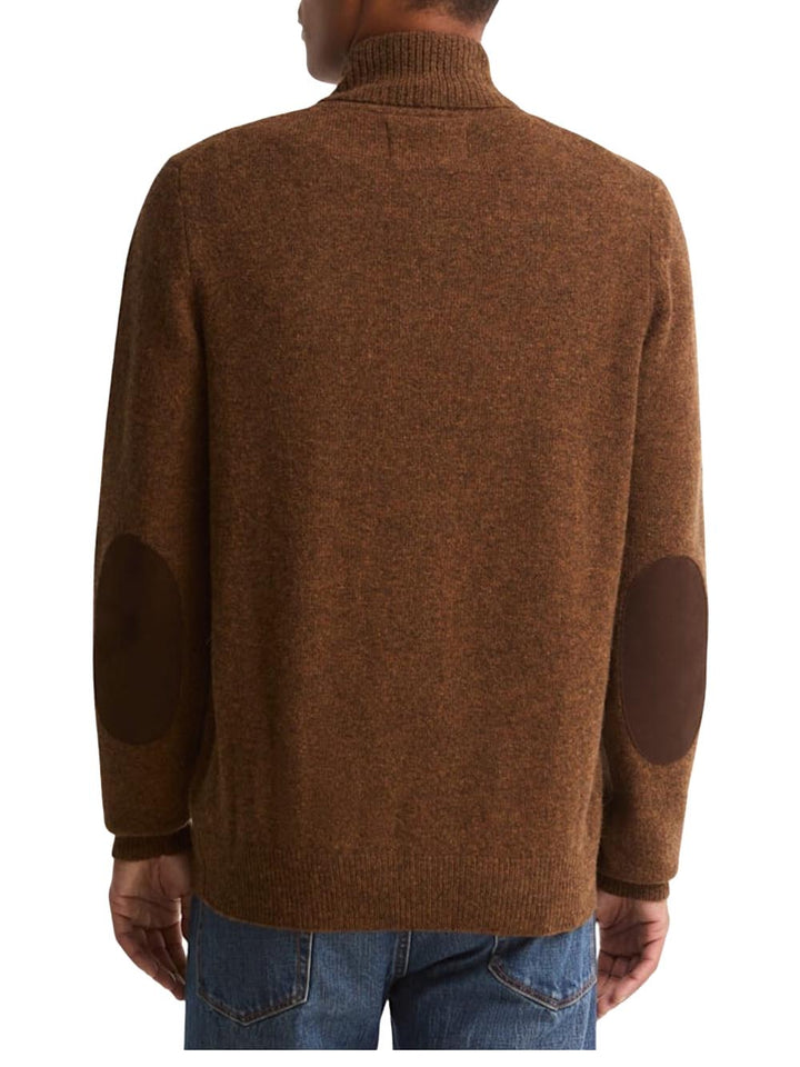 ESSENTIAL PATCH ZIP THROUGH Barbour Maglia Uomo Mkn0731 Marrone