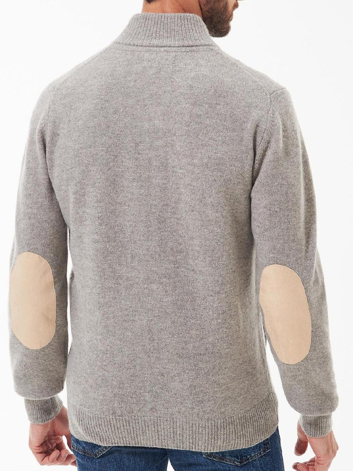 ESSENTIAL PATCH ZIP THROUGH Barbour Maglia Uomo Mkn0731 Grigio