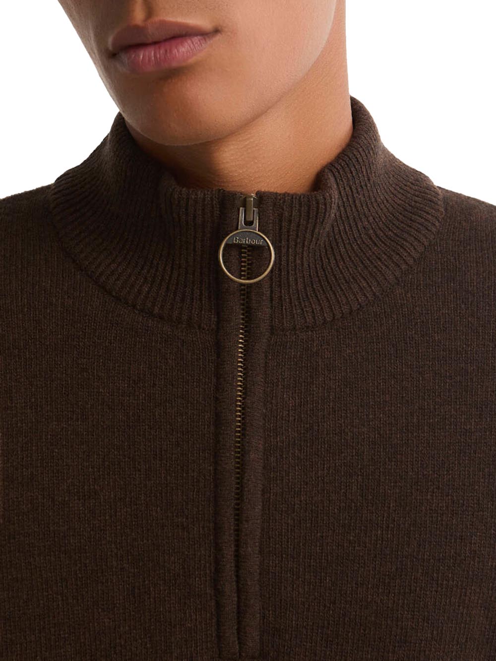 HOLDEN HALF ZIP Barbour Maglia Uomo Mkn0837 Marrone scuro