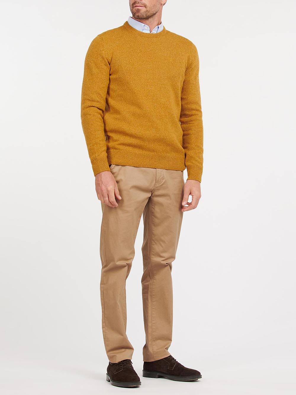 ESSENTIAL TISBURY CREW Barbour Maglia Uomo Mkn0844 Ocra