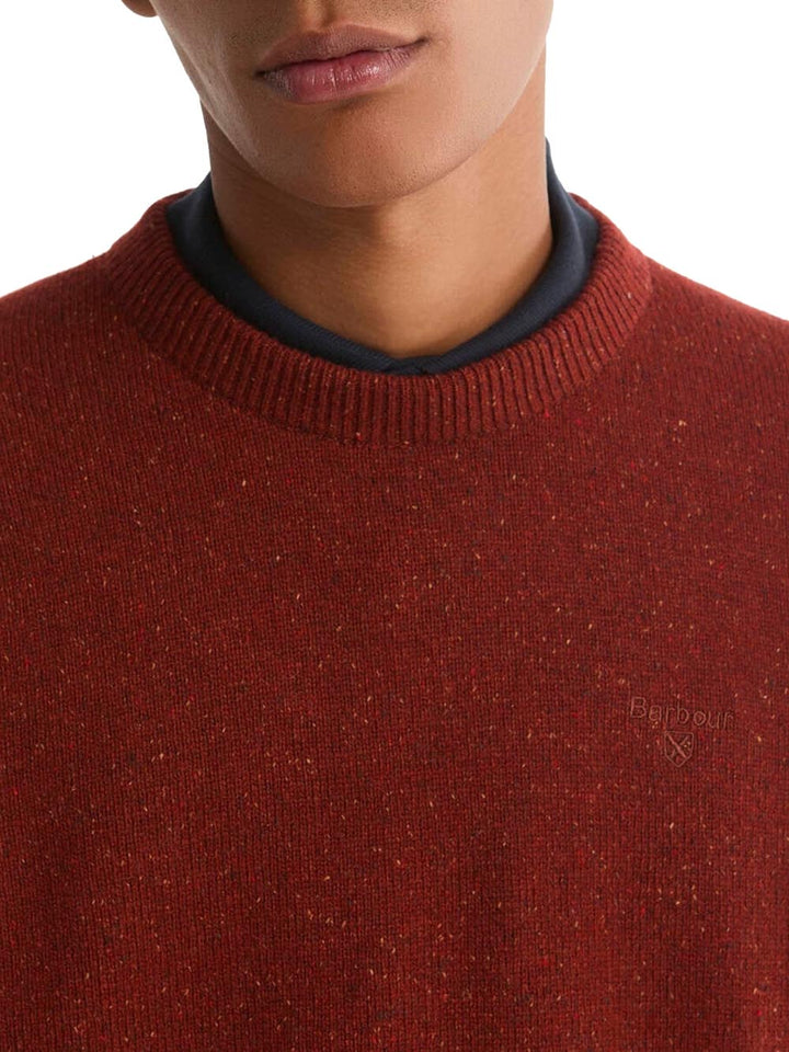 ESSENTIAL TISBURY CREW Barbour Maglia Uomo Mkn0844 Rosso mattone