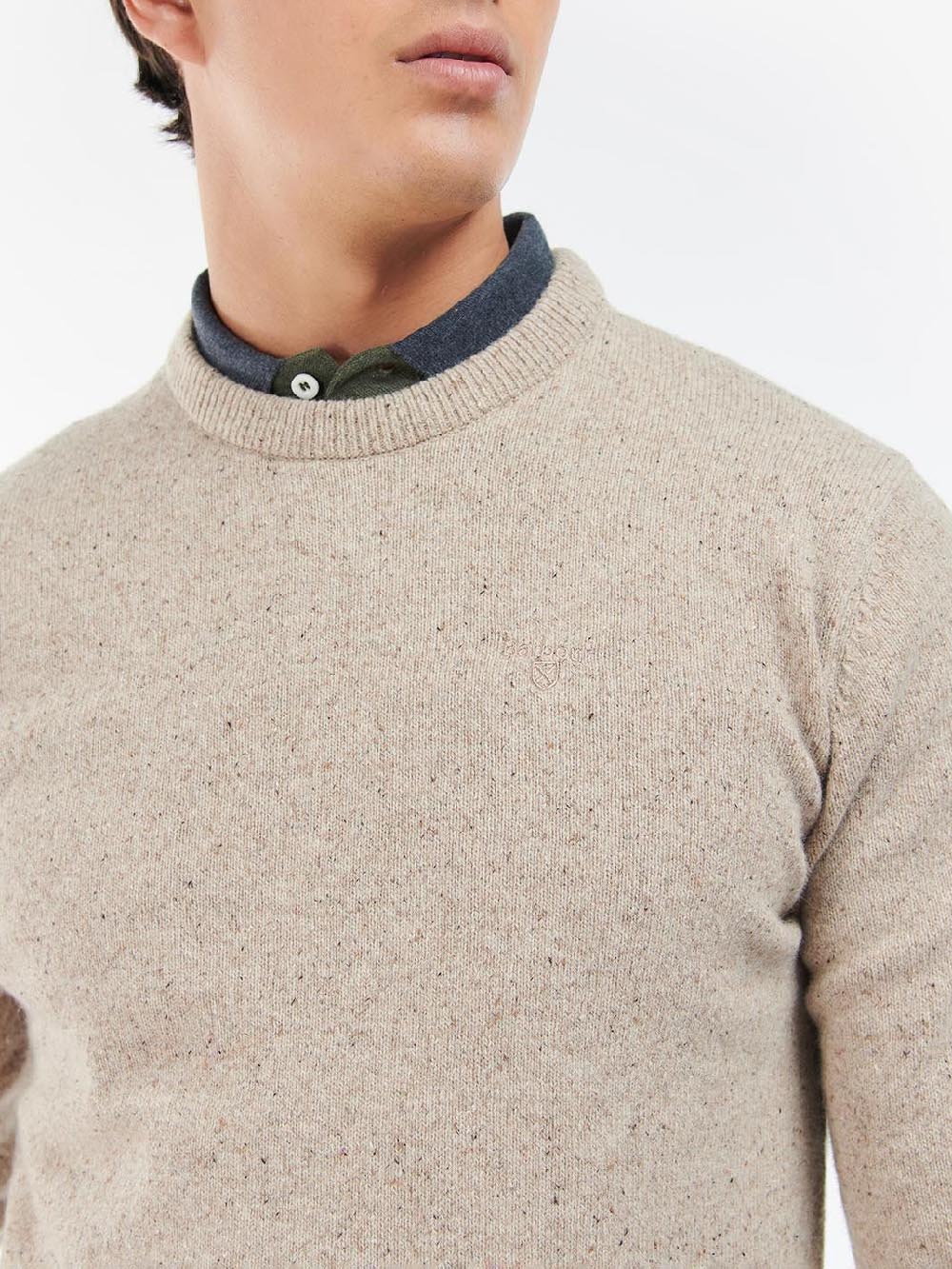 ESSENTIAL TISBURY CREW Barbour Maglia Uomo Mkn0844 Beige