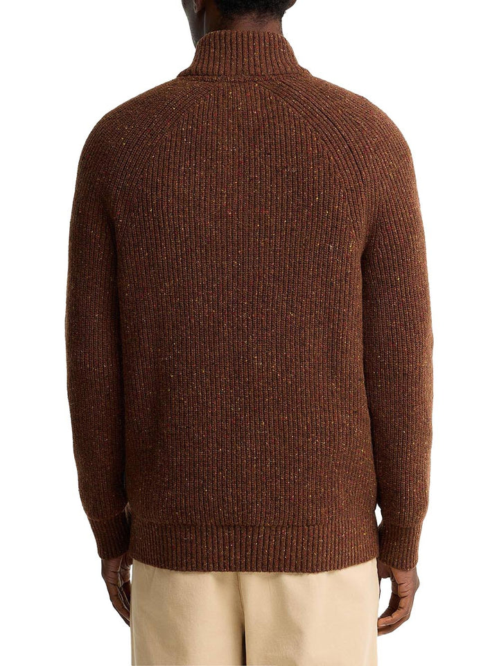 ESSENTIALS FLECK HALF ZIP Barbour Maglia Uomo Mkn1757 Mattone