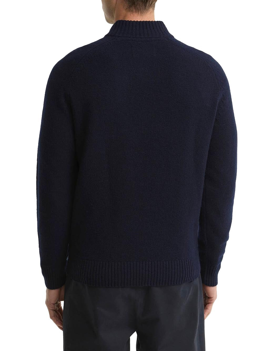 NEWTOWN HALF ZIP KNIT JUMPER Barbour Maglia Uomo Mkn1774 Blu