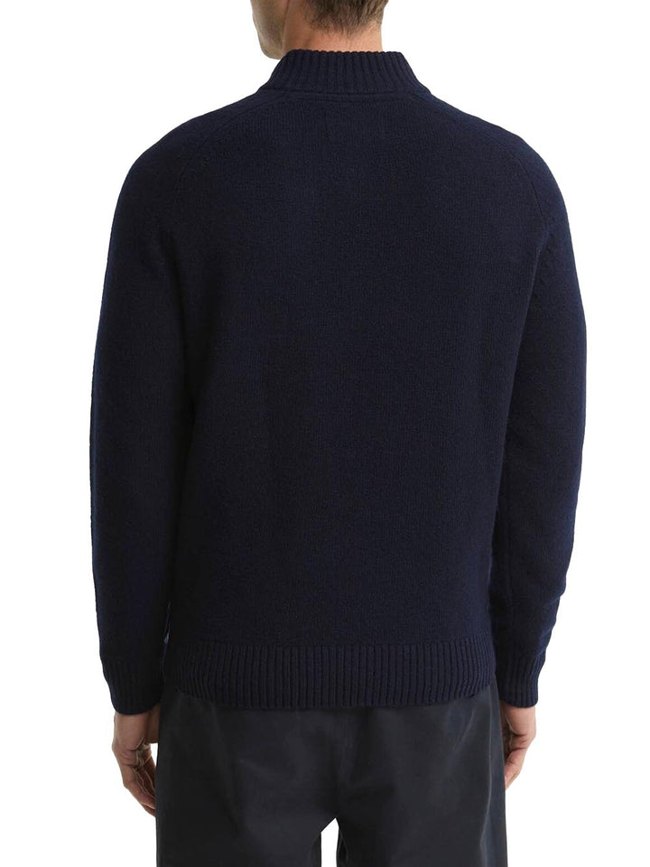 NEWTOWN HALF ZIP KNIT JUMPER Barbour Maglia Uomo Mkn1774 Blu