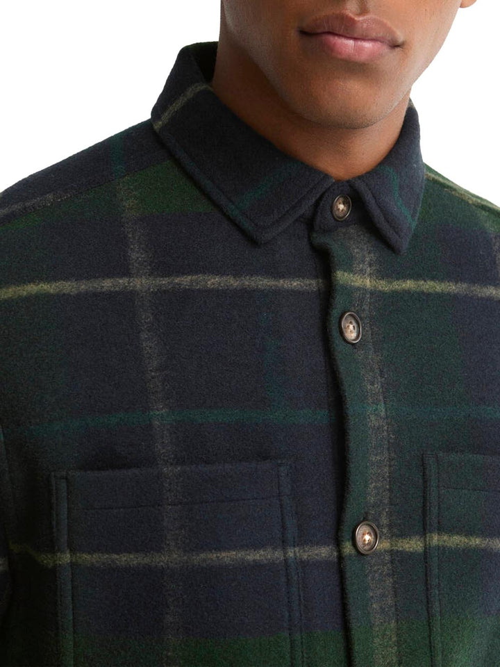 WOODLANE TAIL BRUSH CCK OVSRT Barbour Camicia Uomo Mos0511 Verde/blu