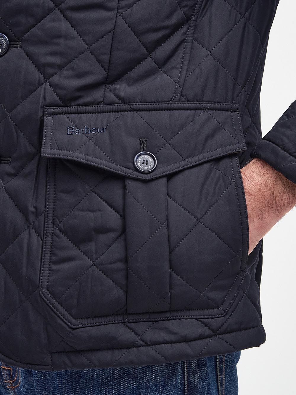QUILTED LUTZ Barbour Giubbino Uomo Mqu0508 Blu