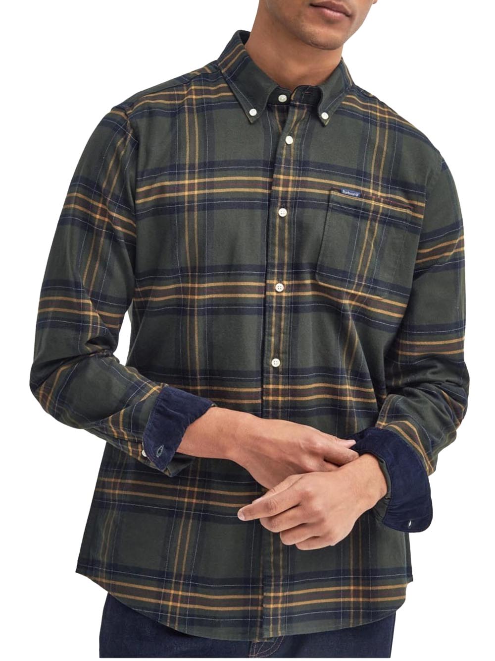 PORTDOWN TAILORED SHIRT Barbour Camicia Uomo Msh5035 Verde oliva