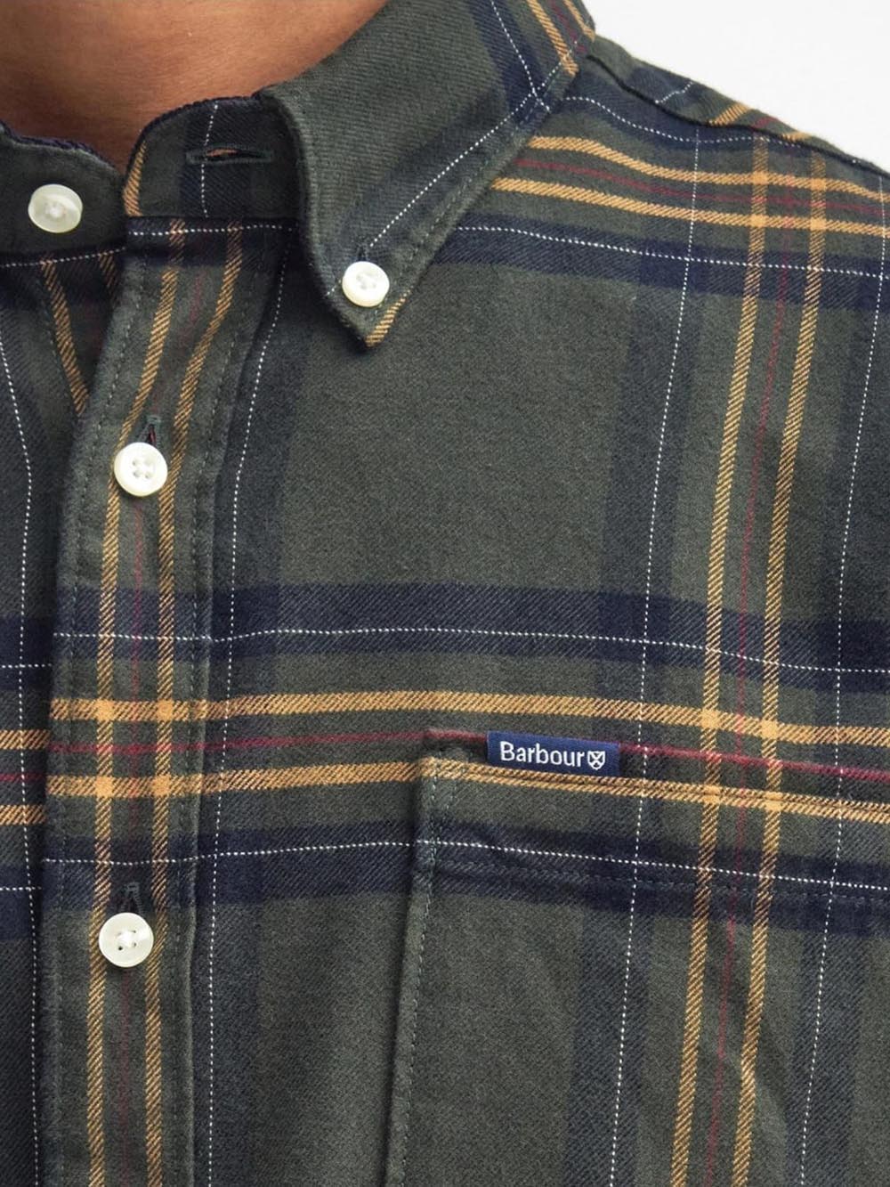 PORTDOWN TAILORED SHIRT Barbour Camicia Uomo Msh5035 Verde oliva