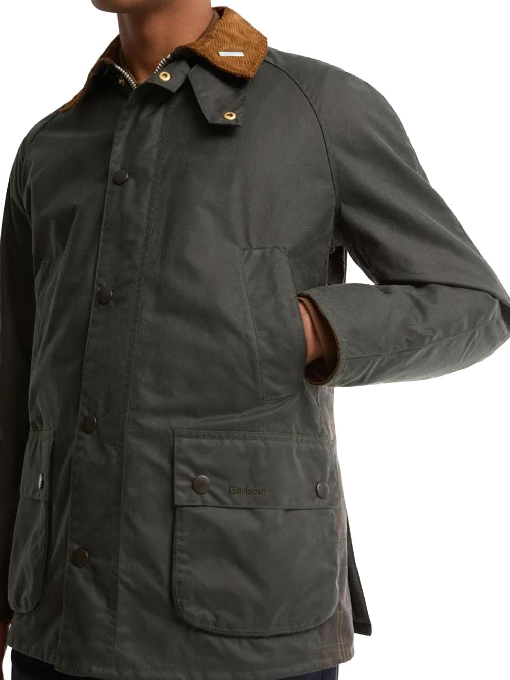 FESTIVE ASHBY WAX JACKET Barbour Giubbino Uomo Mwx2535 Verde