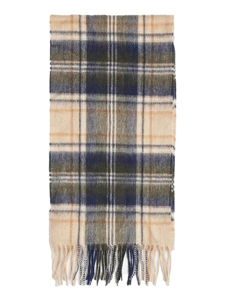 NEW CHECK TARTAN SCARF Barbour Sciarpa Uomo Usc0137 Blu/beige