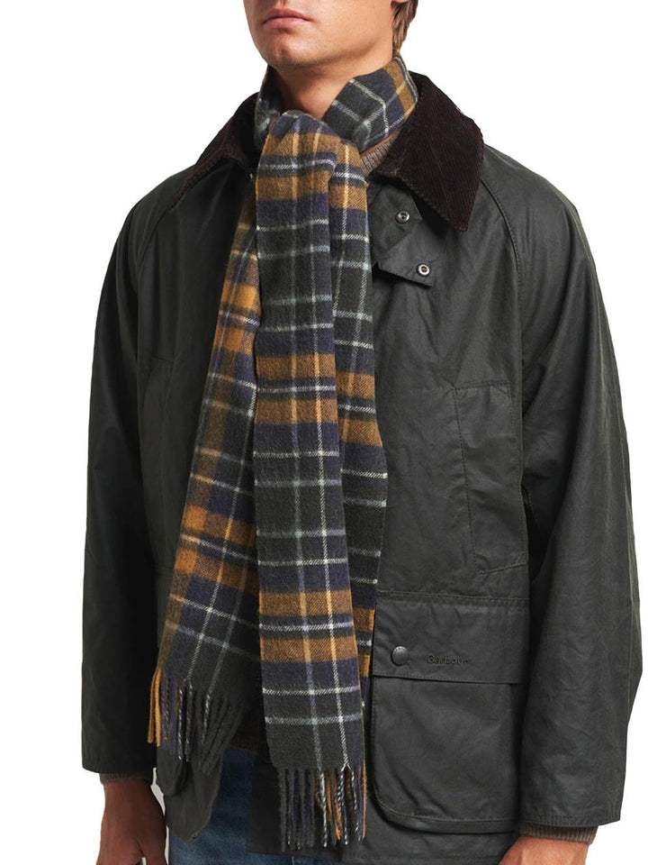 NEW CHECK TARTAN SCARF Barbour Sciarpa Uomo Usc0137 Verde/blu
