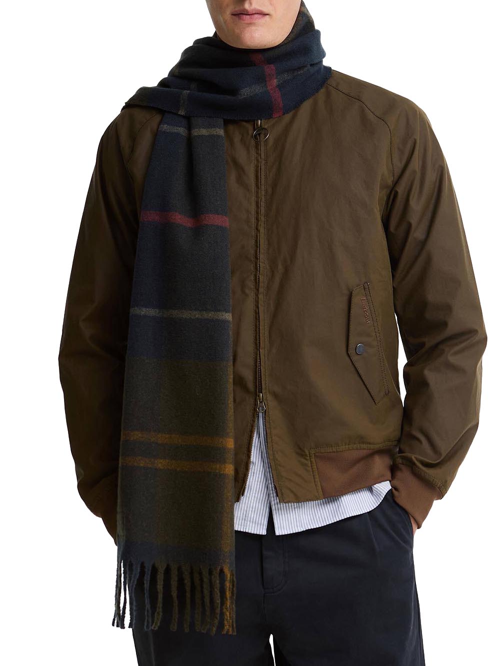 YORKLANE TARTAN SCARF Barbour Sciarpa Uomo Usc0403 Verde