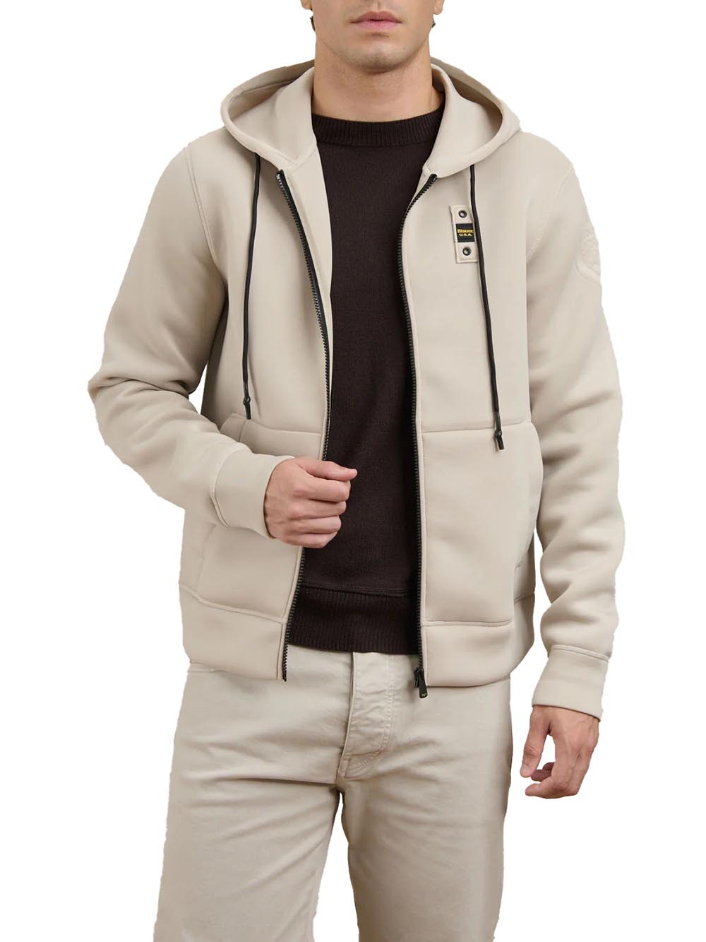 COLBY Blauer Felpa Uomo 26wbluf02394 007707 Panna