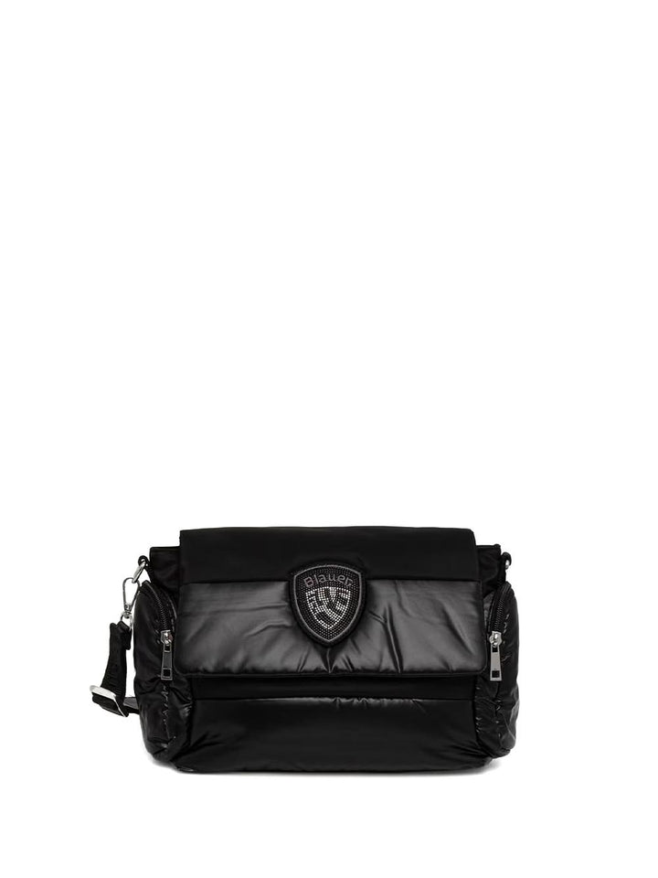 polyester nylon briefcase Blauer Borsa a Tracolla Donna F6jenna02/pad Nero