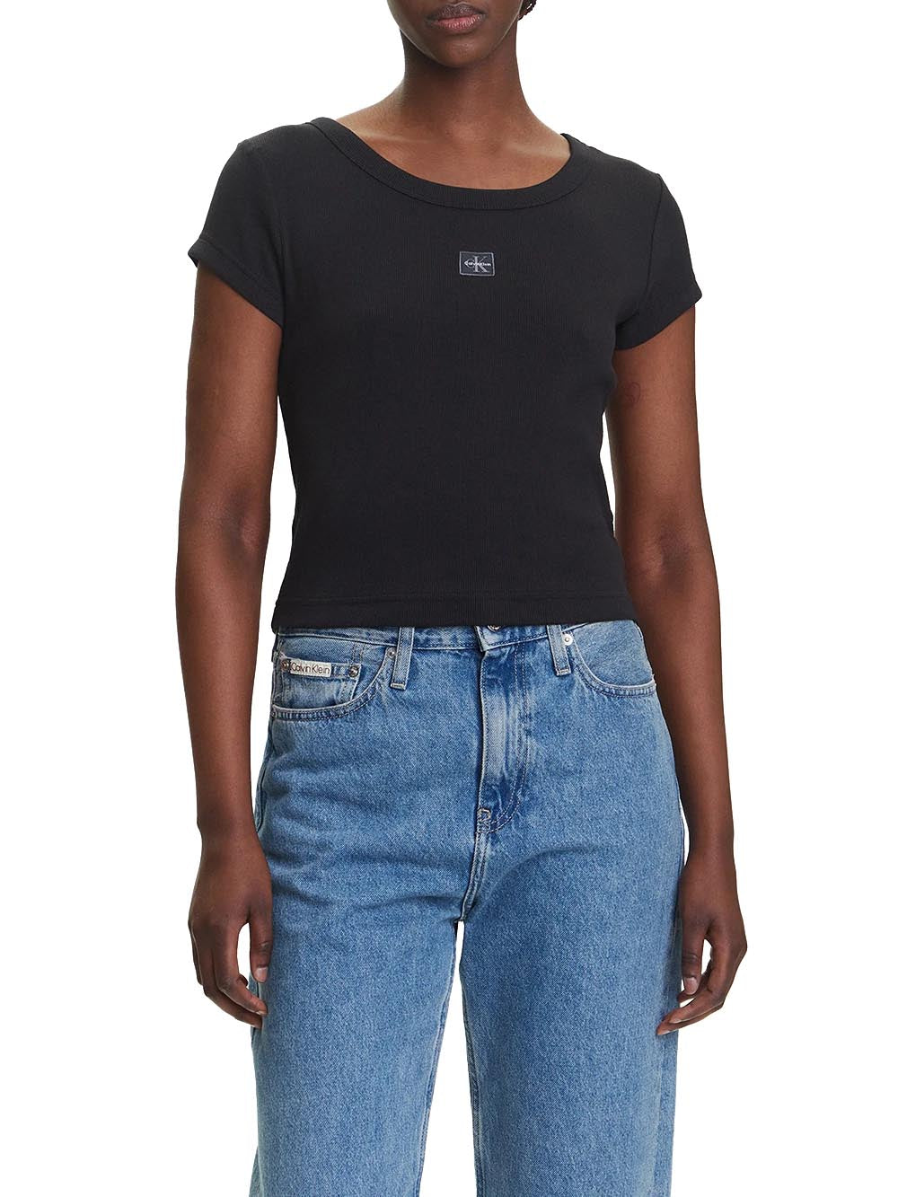 Calvin Klein Jeans T-shirt Donna Lv047c200g Nero