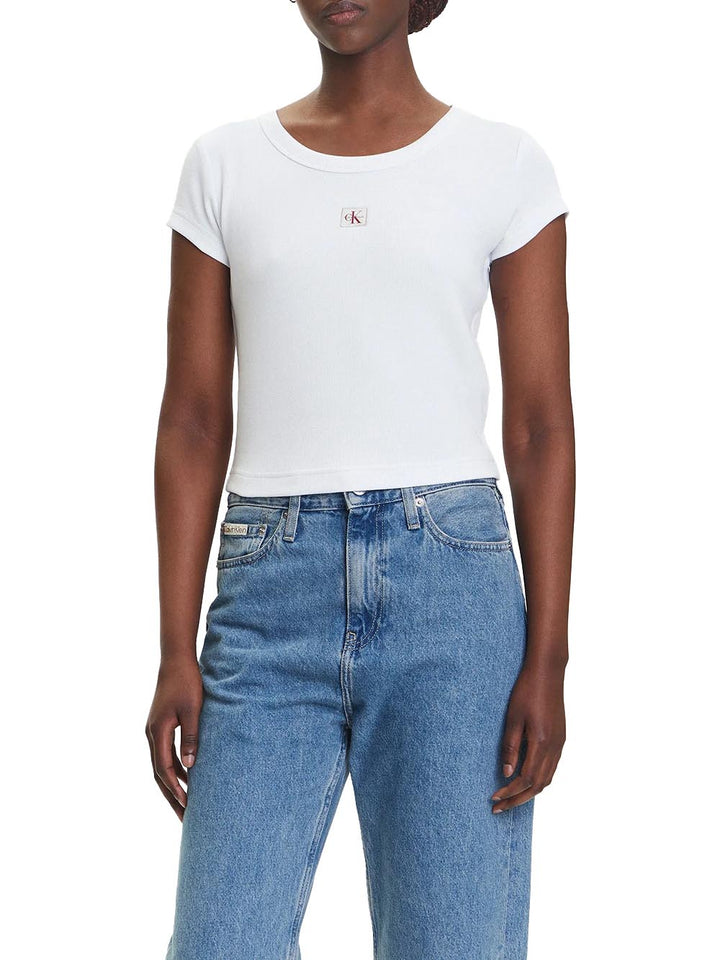 Calvin Klein Jeans T-shirt Donna Lv047c200g Bianco