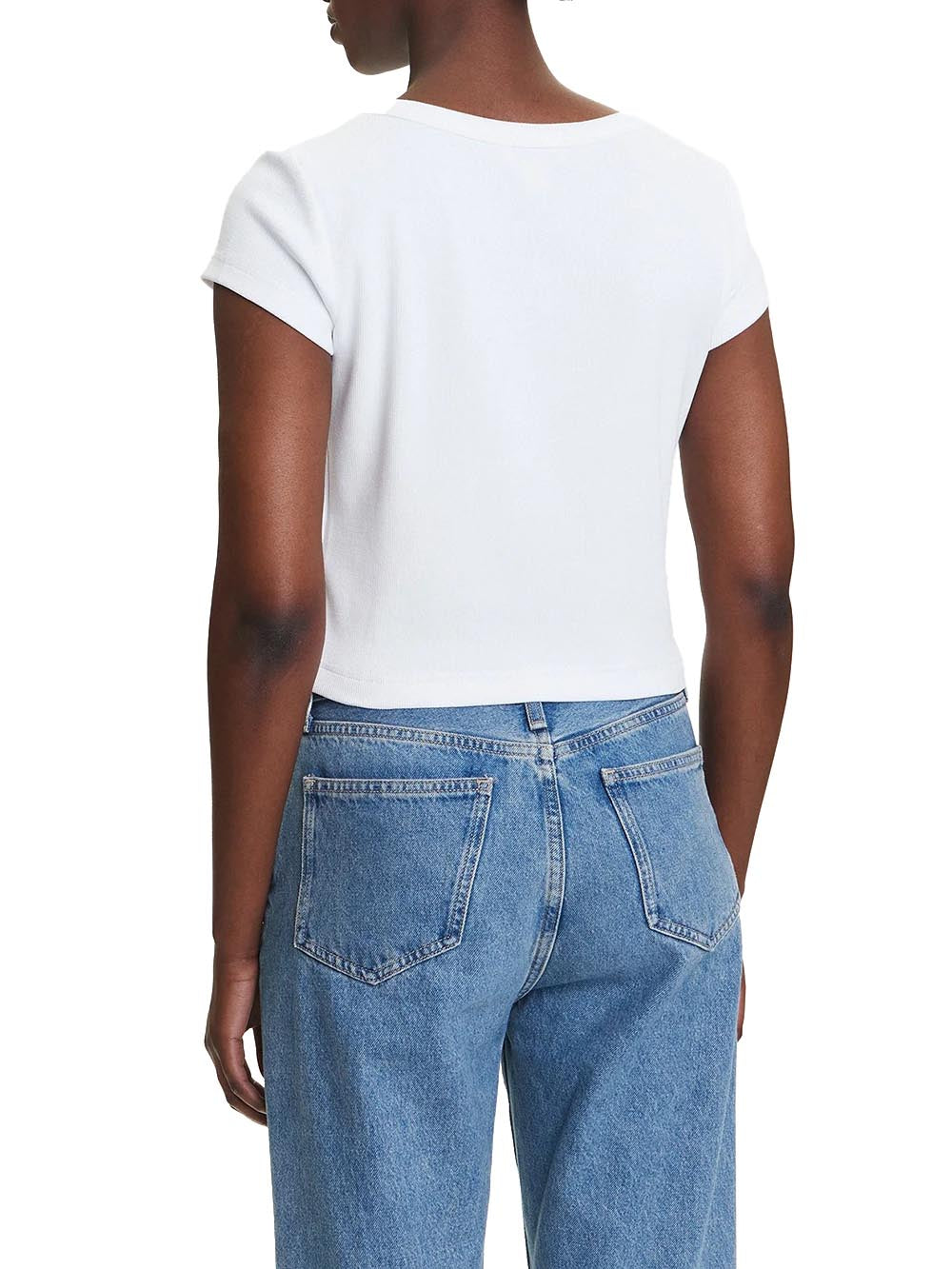 Calvin Klein Jeans T-shirt Donna Lv047c200g Bianco