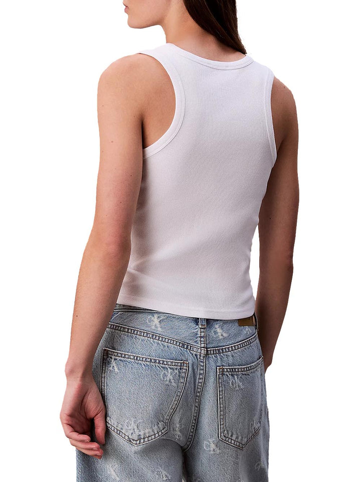Calvin Klein Jeans Canotta Donna Lv047c201g Bianco