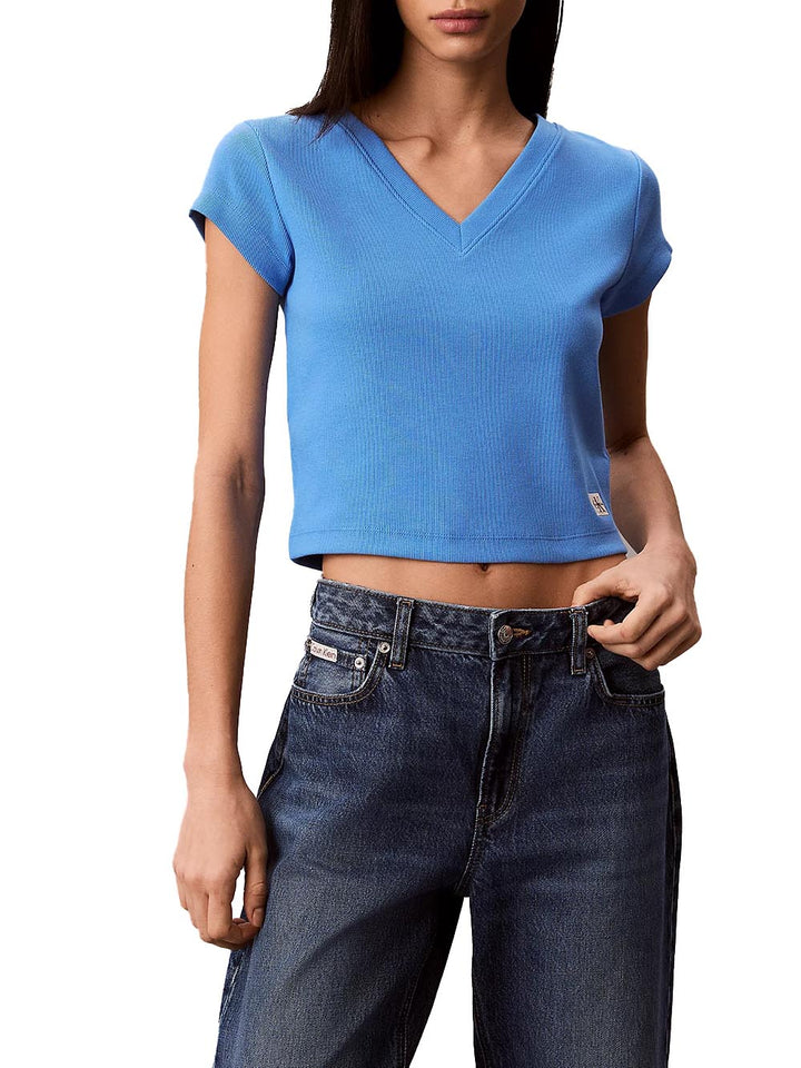 Calvin Klein Jeans T-shirt Donna Lv047c910g Azzurro