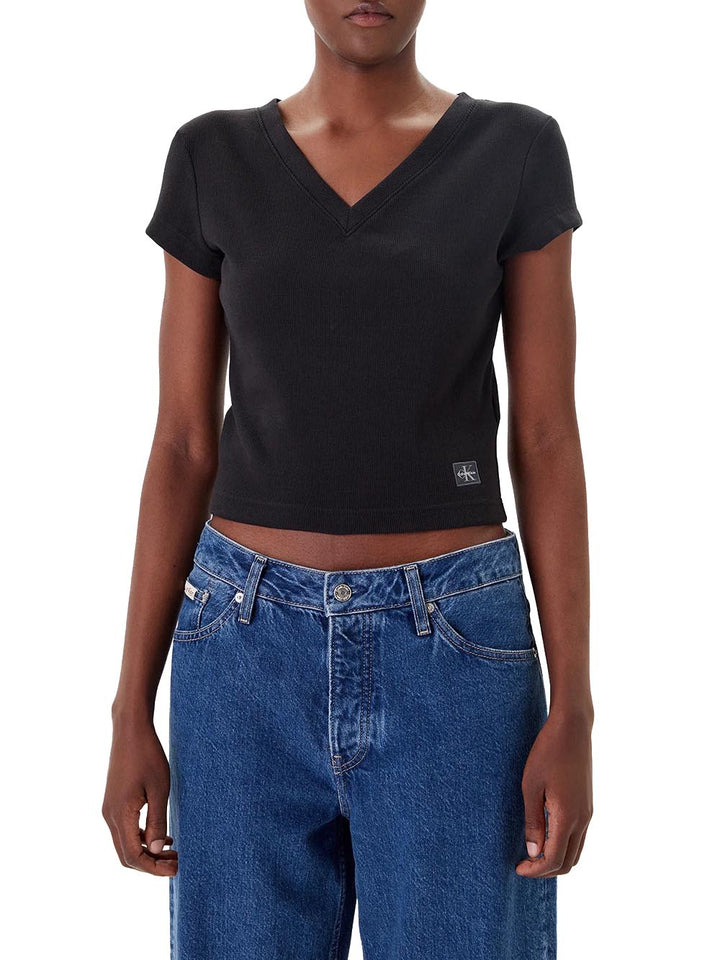 Calvin Klein Jeans T-shirt Donna Lv047c910g Nero