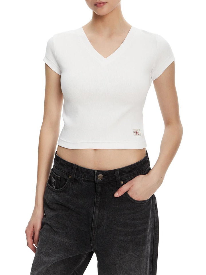 Calvin Klein Jeans T-shirt Donna Lv047c910g Bianco