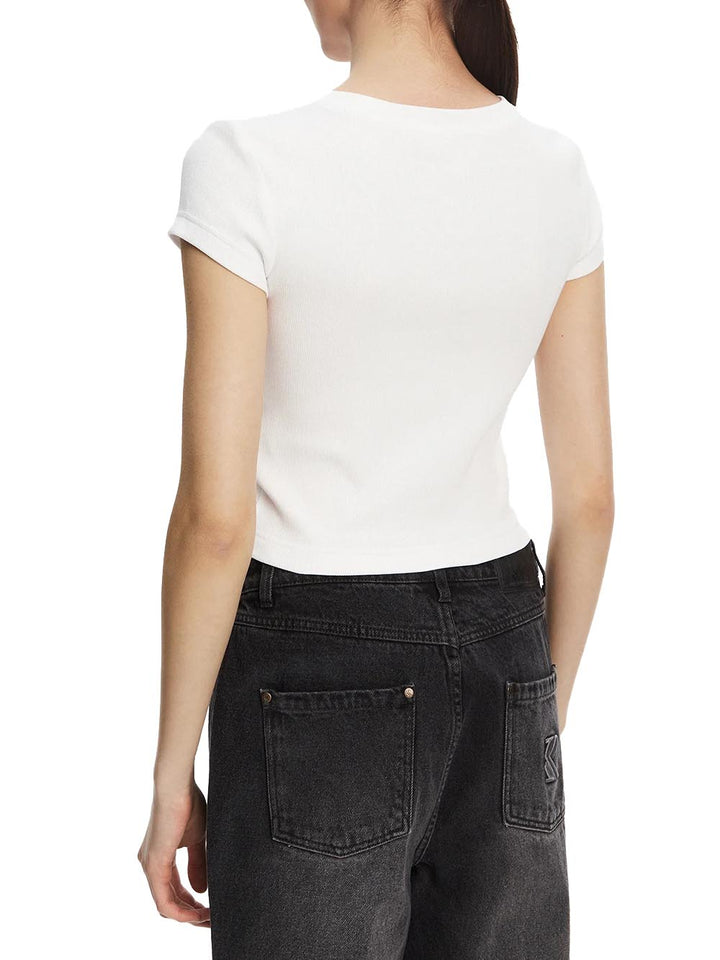 Calvin Klein Jeans T-shirt Donna Lv047c910g Bianco