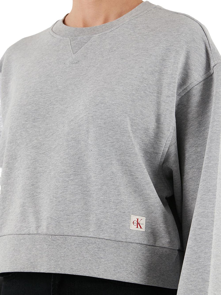 Calvin Klein Jeans Felpa Donna Lv047c911g Grigio