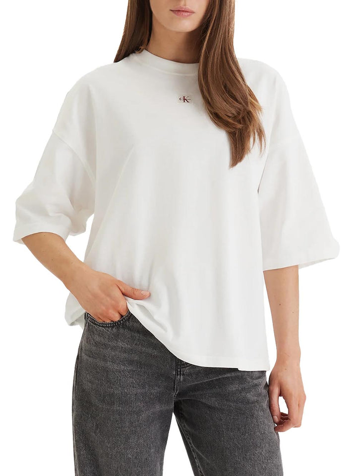 Calvin Klein Jeans T-shirt Donna Lv047d204g Bianco