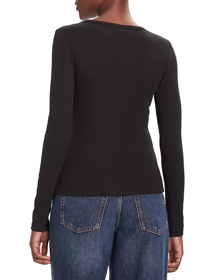 Calvin Klein Jeans T-shirt Donna Lv047d218g Nero