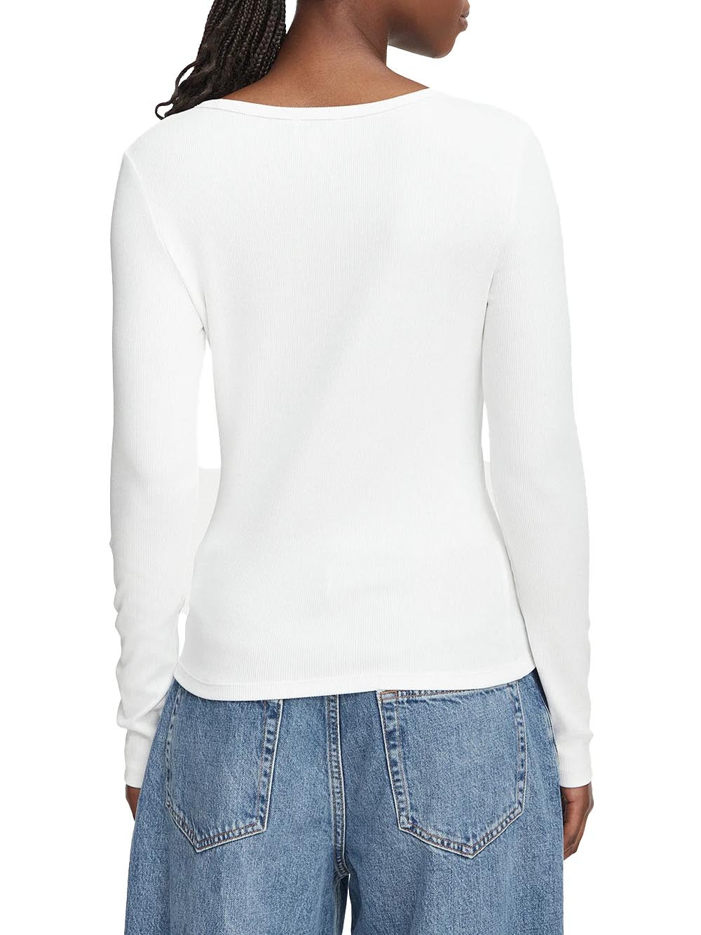 Calvin Klein Jeans T-shirt Donna Lv047d218g Bianco