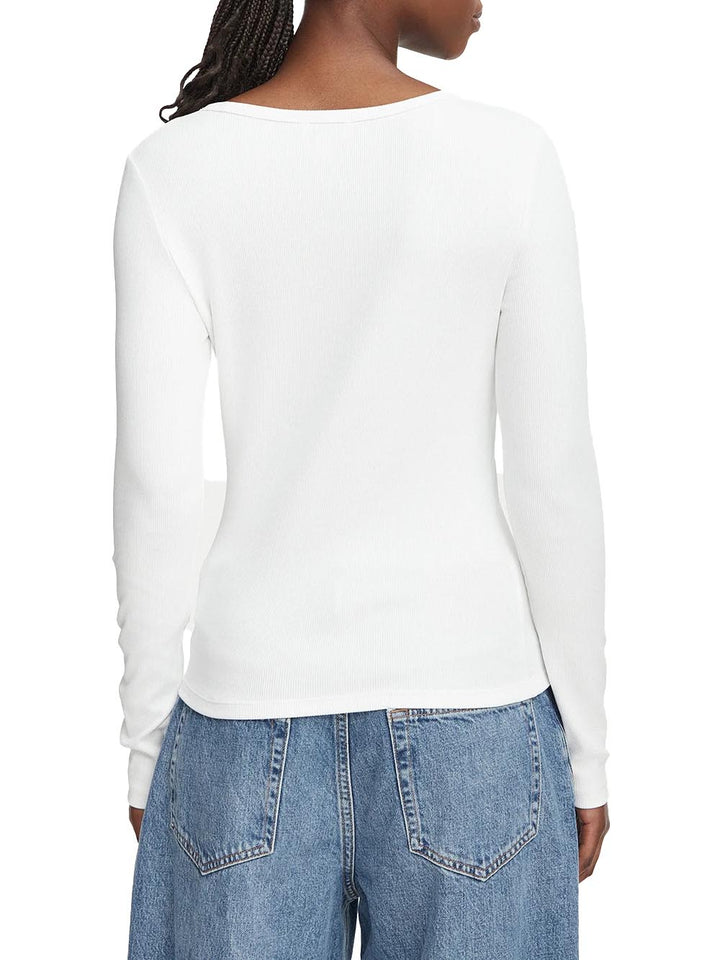 Calvin Klein Jeans T-shirt Donna Lv047d218g Bianco