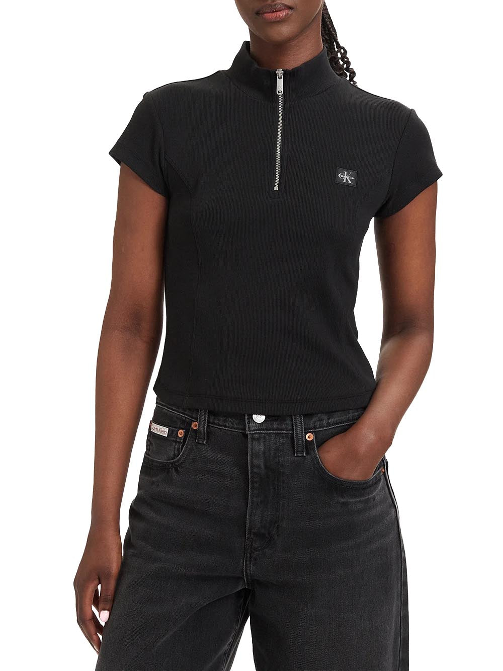 Calvin Klein Jeans T-shirt Donna Lv047g240g Nero