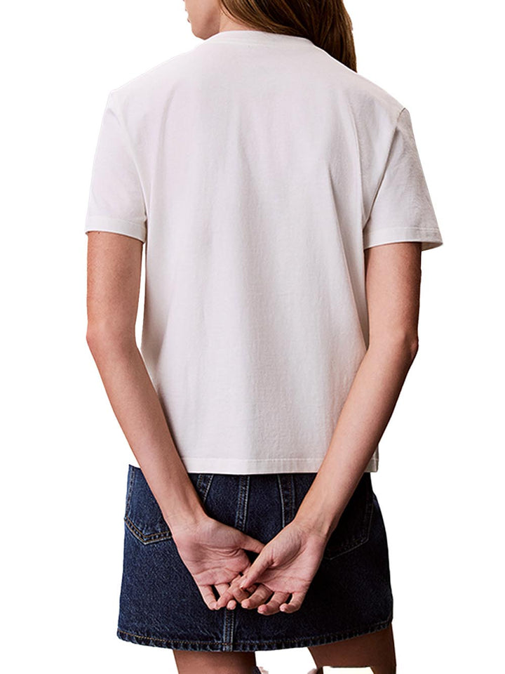 Calvin Klein Jeans T-shirt Donna Lv047g806g Panna