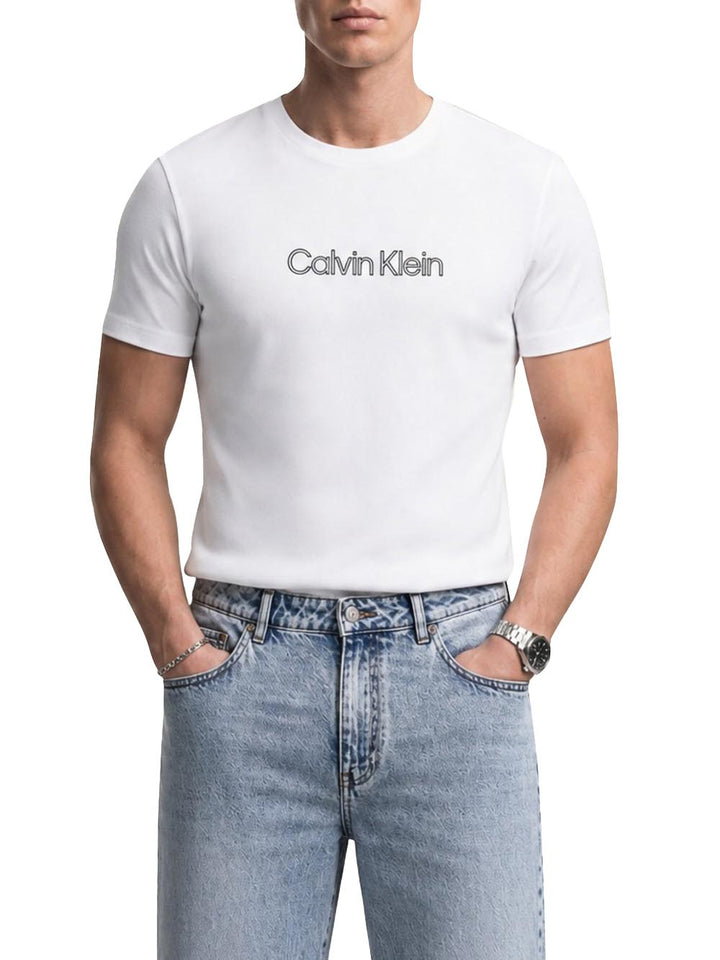 Calvin Klein Jeans T-shirt Uomo Lv04lg812g Bianco