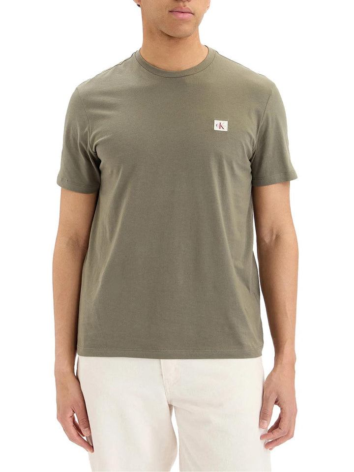 Calvin Klein Jeans T-shirt Uomo Lv04rc272g Verde militare