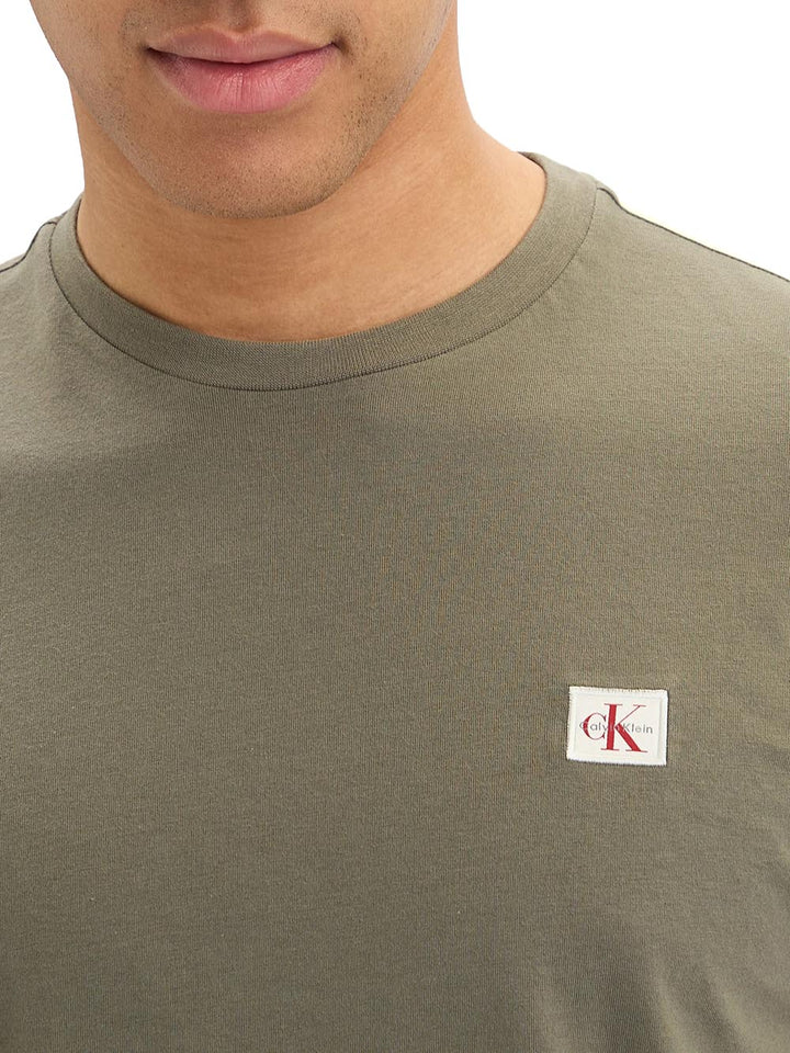 Calvin Klein Jeans T-shirt Uomo Lv04rc272g Verde militare