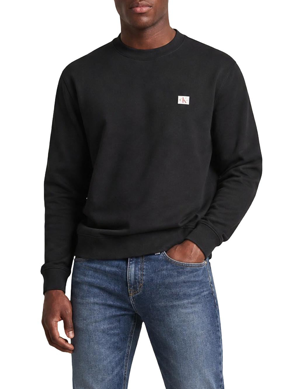 Calvin Klein Jeans Felpa Uomo Lv04rg268g Nero