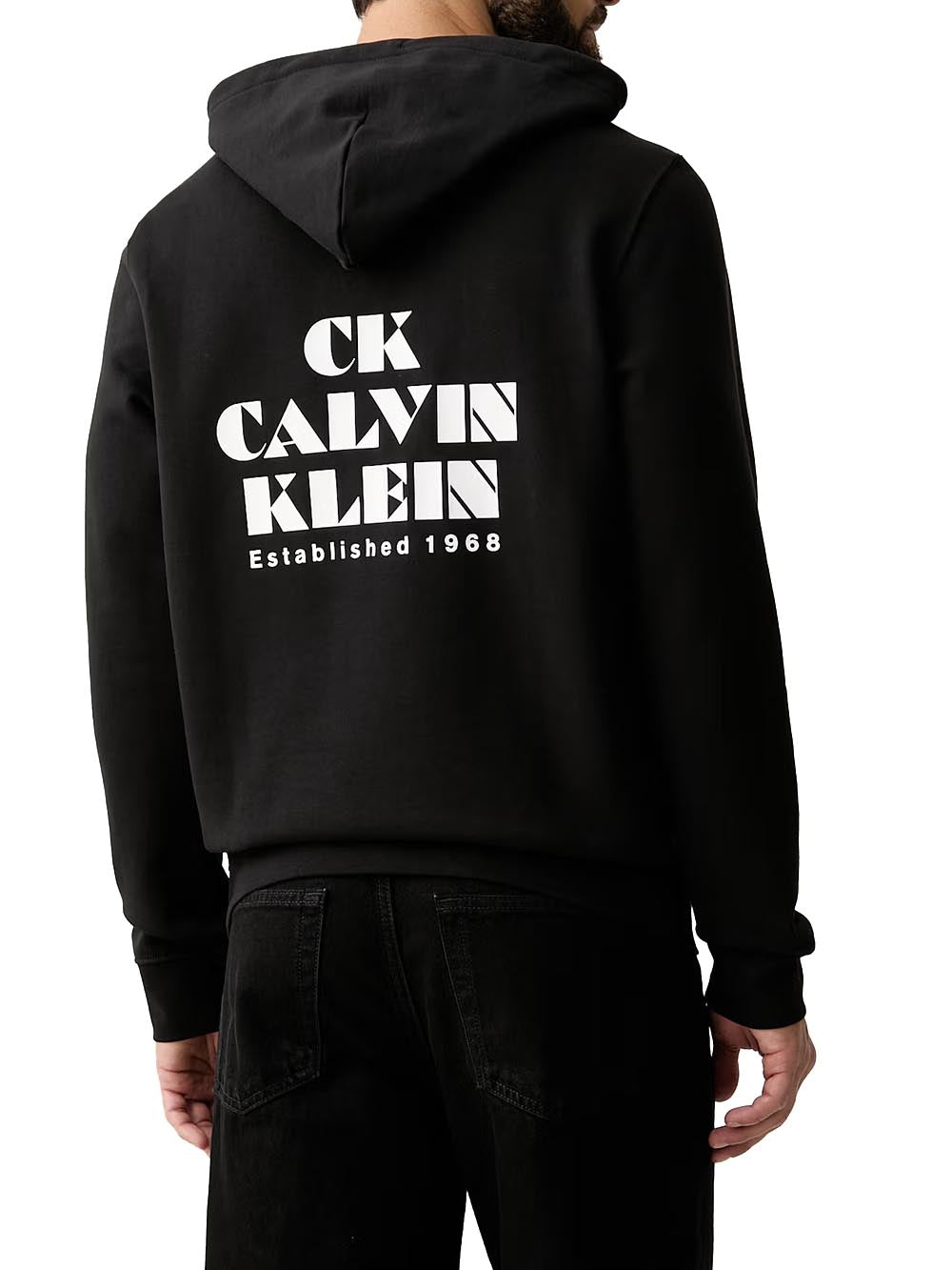Calvin Klein Jeans Felpa Uomo Lv04rg273g Nero