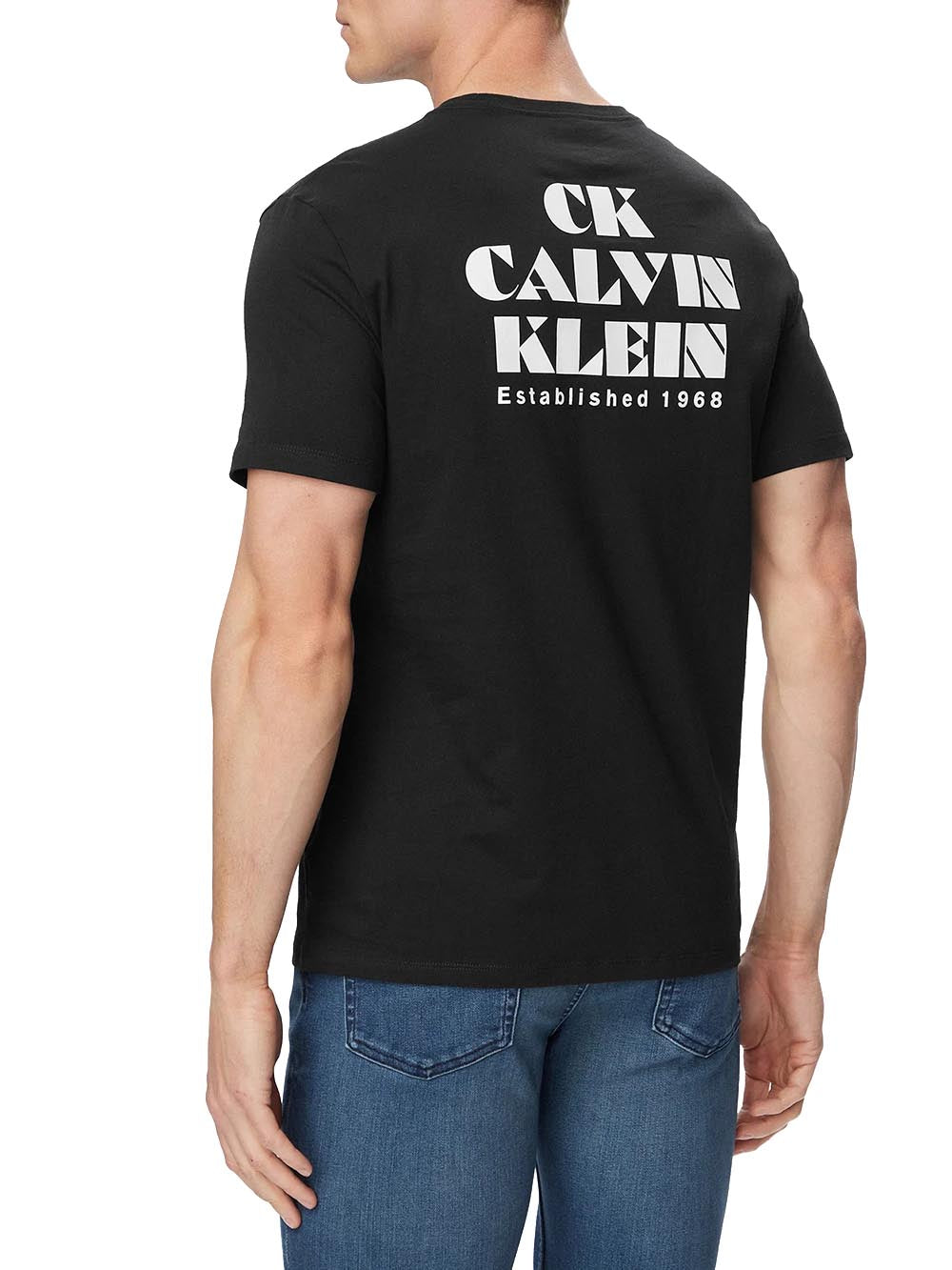Calvin Klein Jeans T-shirt Uomo Lv04rg802g Nero