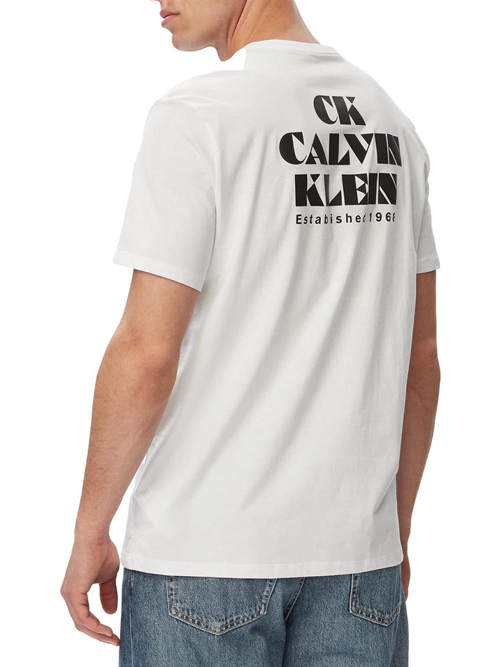 Calvin Klein Jeans T-shirt Uomo Lv04rg802g Bianco