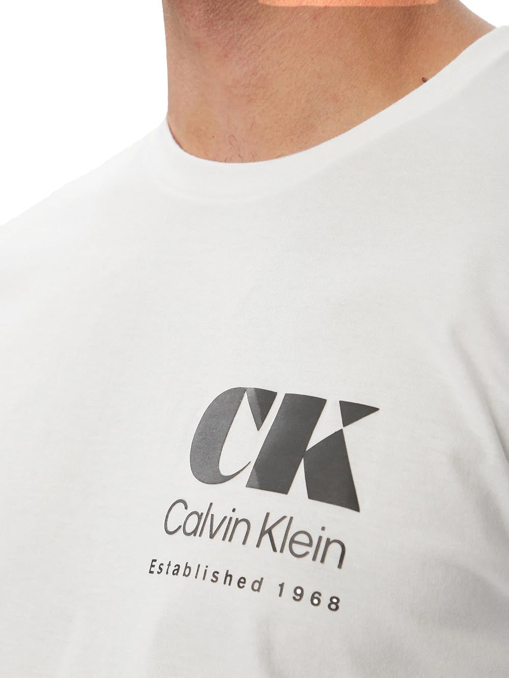 Calvin Klein Jeans T-shirt Uomo Lv04rg802g Bianco