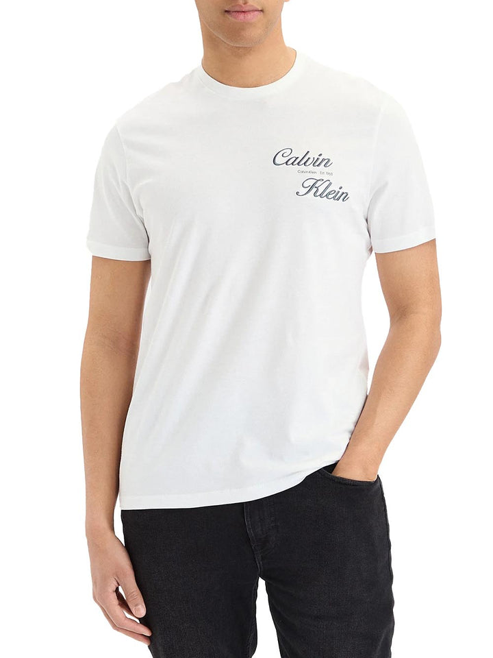 Calvin Klein Jeans T-shirt Uomo Lv04rg804g Bianco