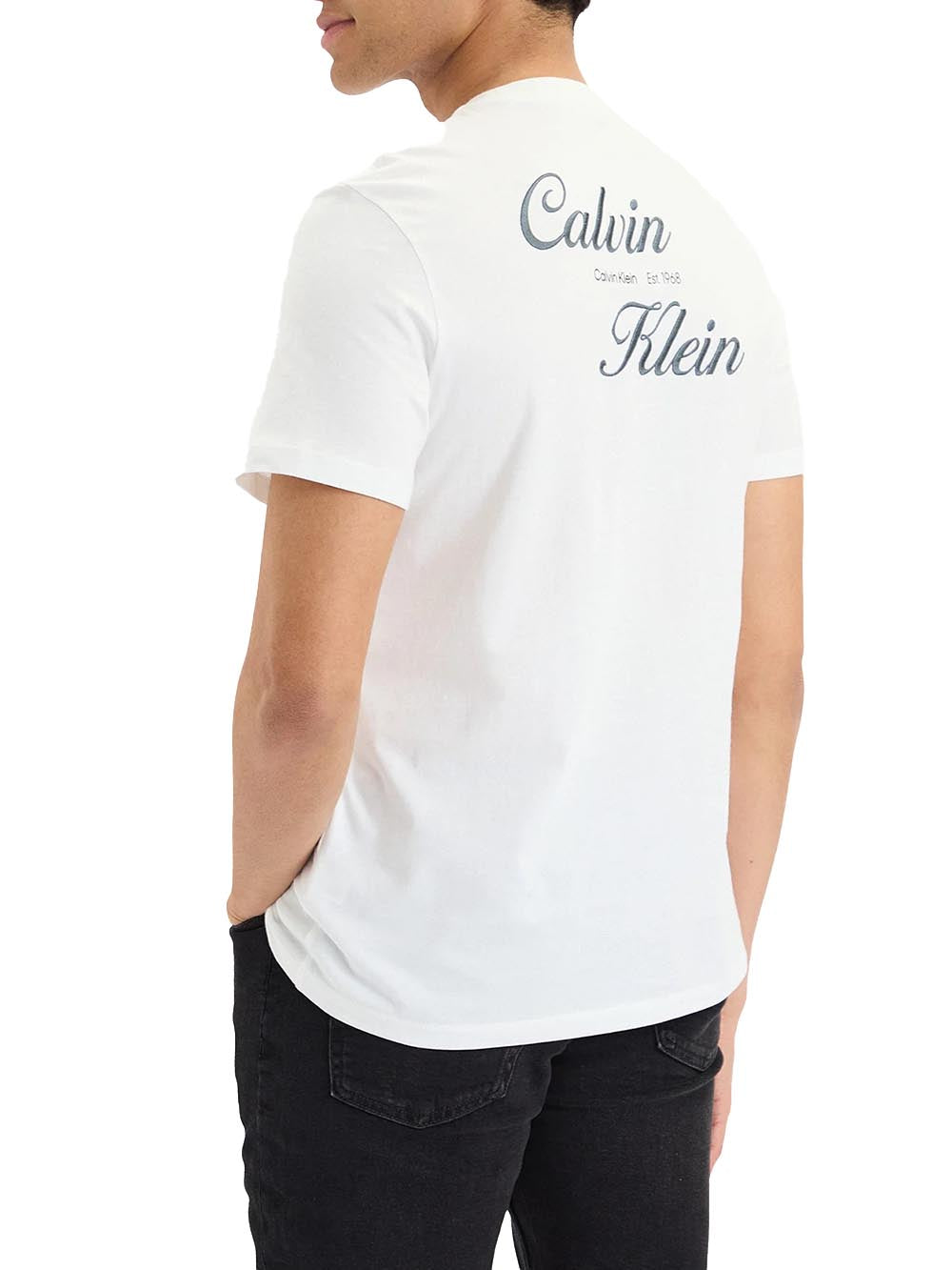 Calvin Klein Jeans T-shirt Uomo Lv04rg804g Bianco