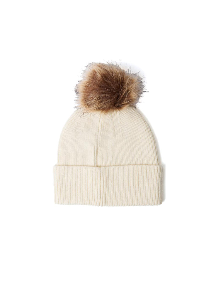 VEGA - FAKE FUR POM POM BEANIE Ciesse Piumini Cappello Donna 263acwa03253 F V1230x Panna